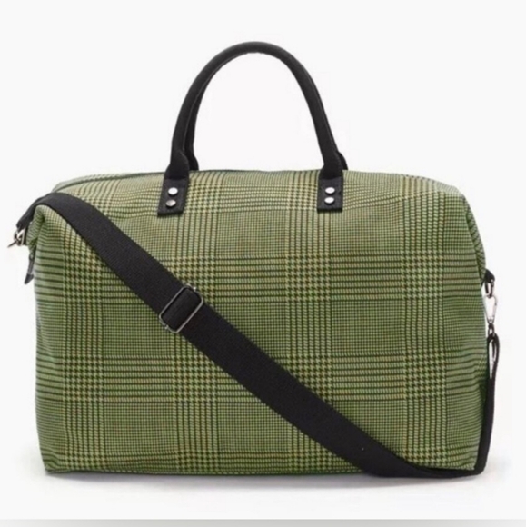 Lulu Dharma Handbags - LuLu Dharma Bag Yellow Plaid Frasier Weekender New with Tags